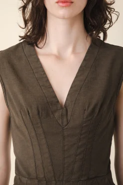 Bourbon Street Dress in Umber