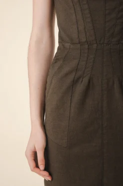 Bourbon Street Dress in Umber