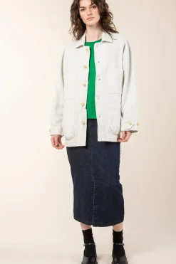 Canvas Task Jacket in Oyster