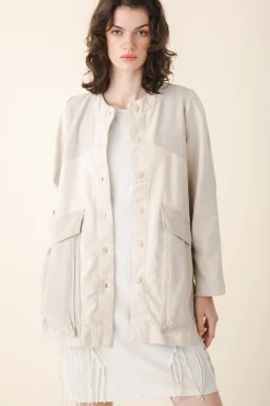 Canvas Touring Jacket in Oyster