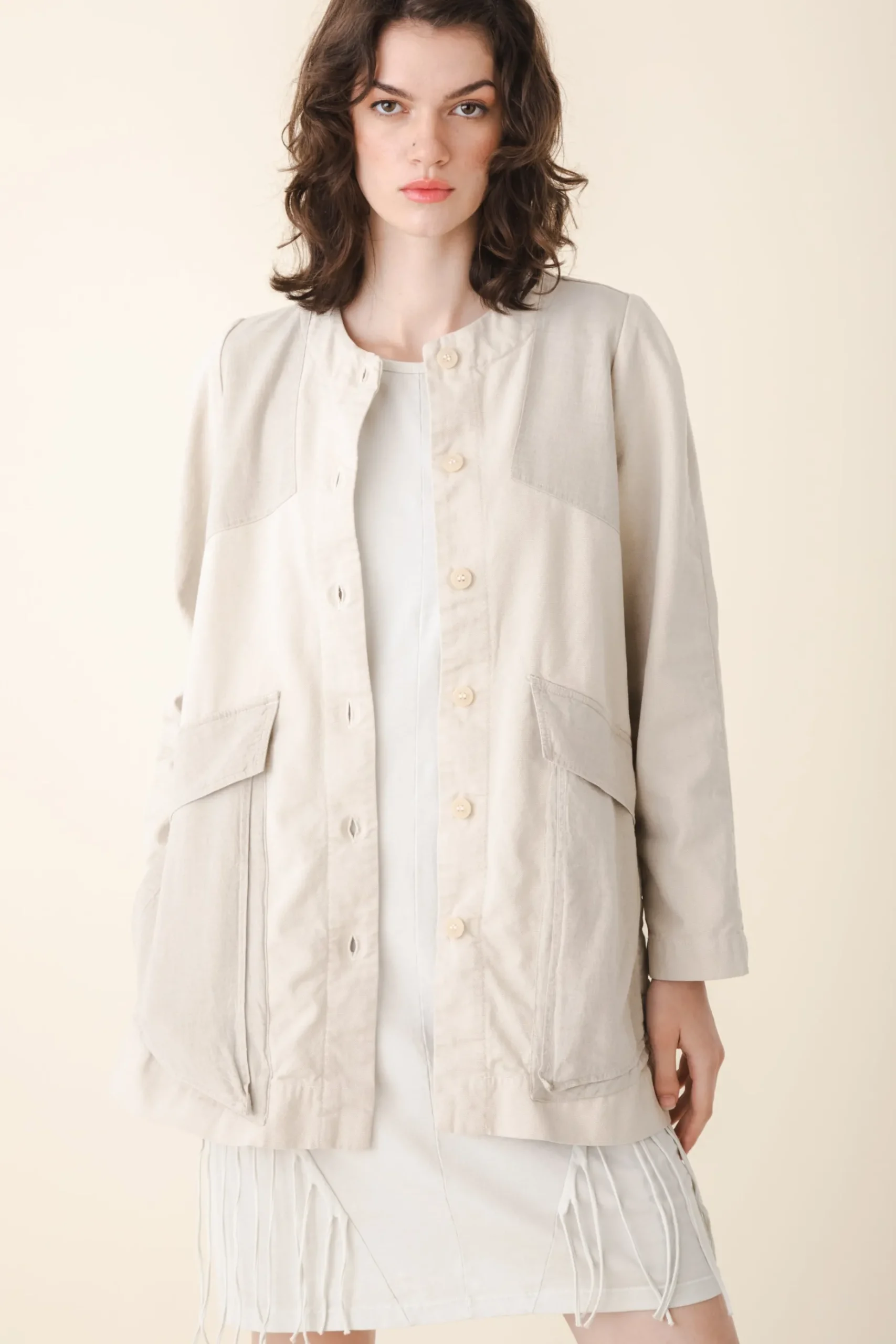 Canvas Touring Jacket in Oyster