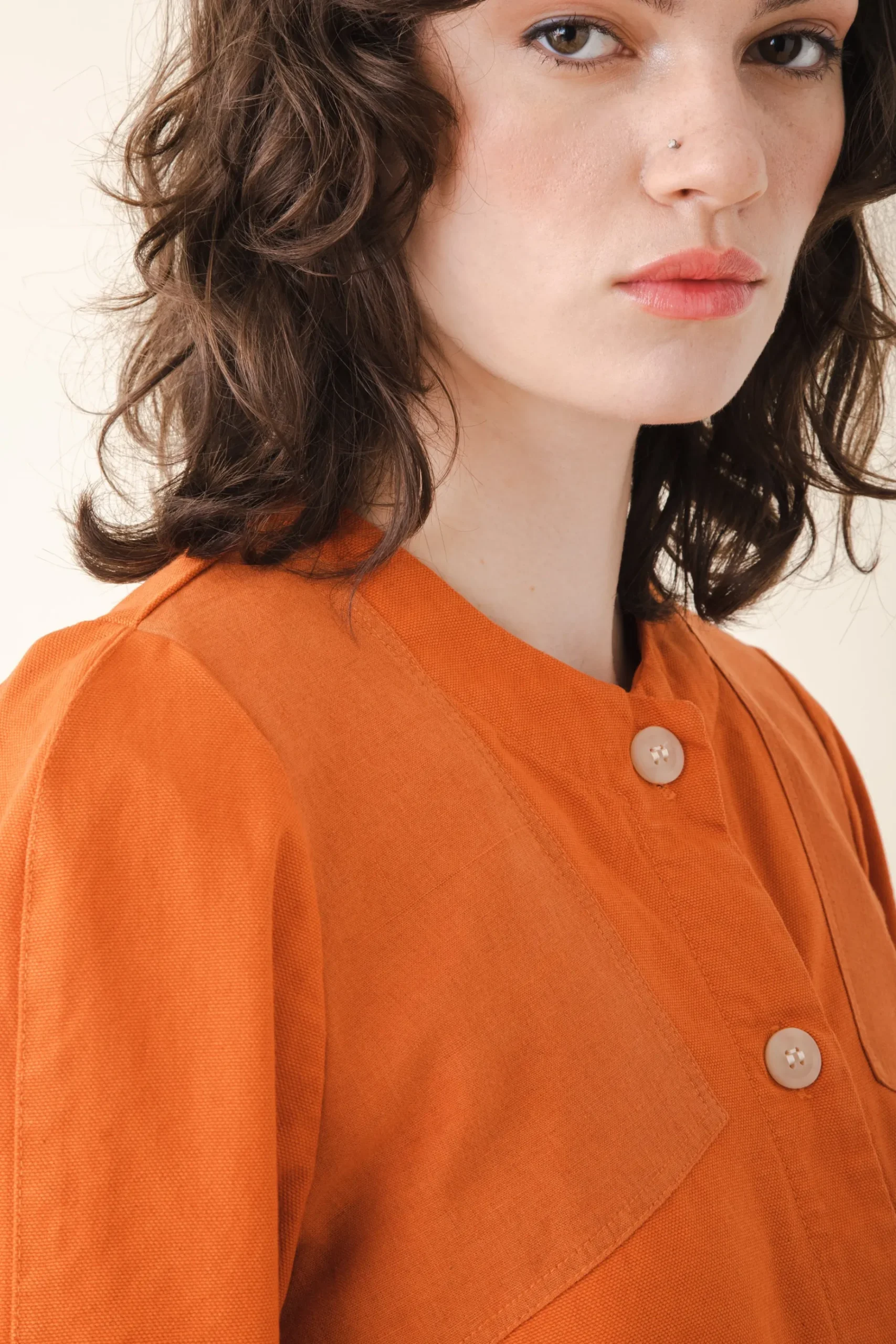 Canvas Touring Jacket in Papaya