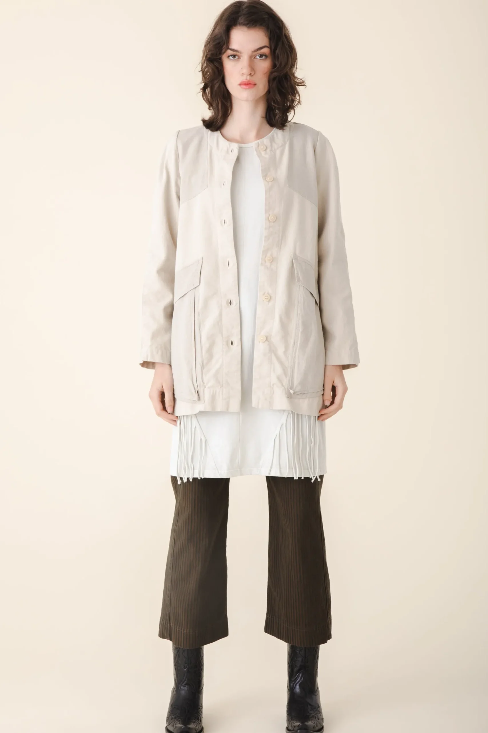 Canvas Touring Jacket in Oyster