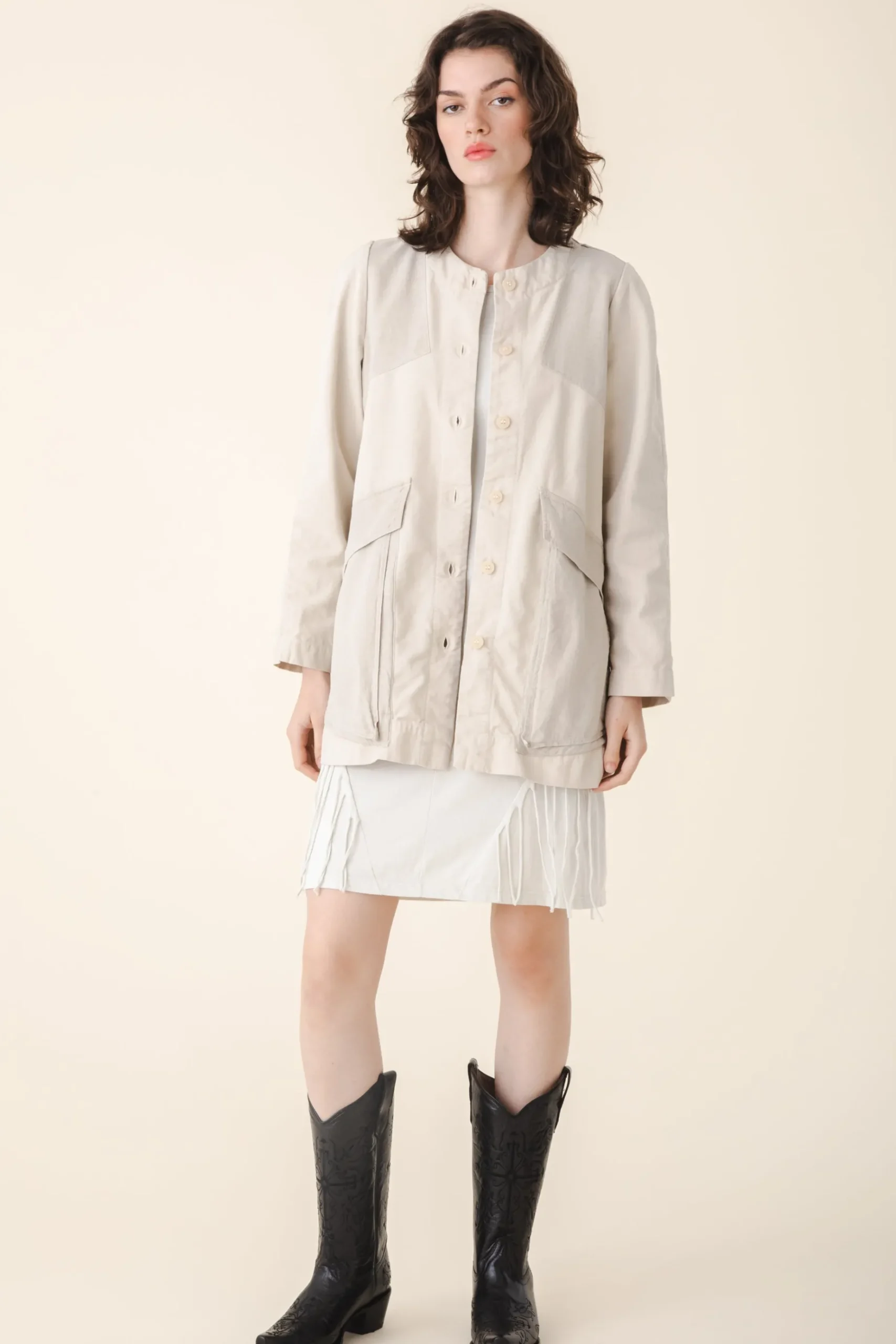 Canvas Touring Jacket in Oyster