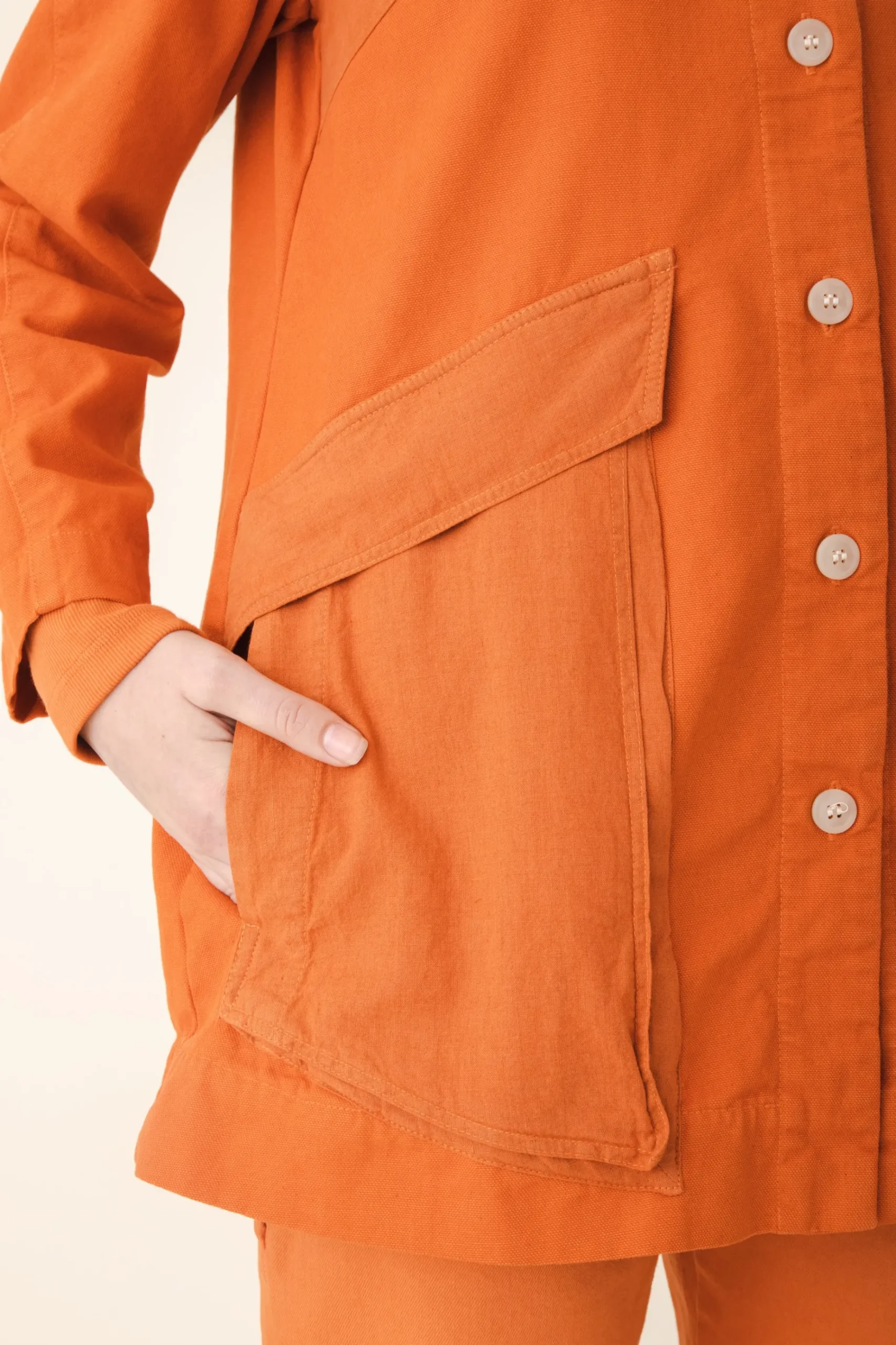 Canvas Touring Jacket in Papaya
