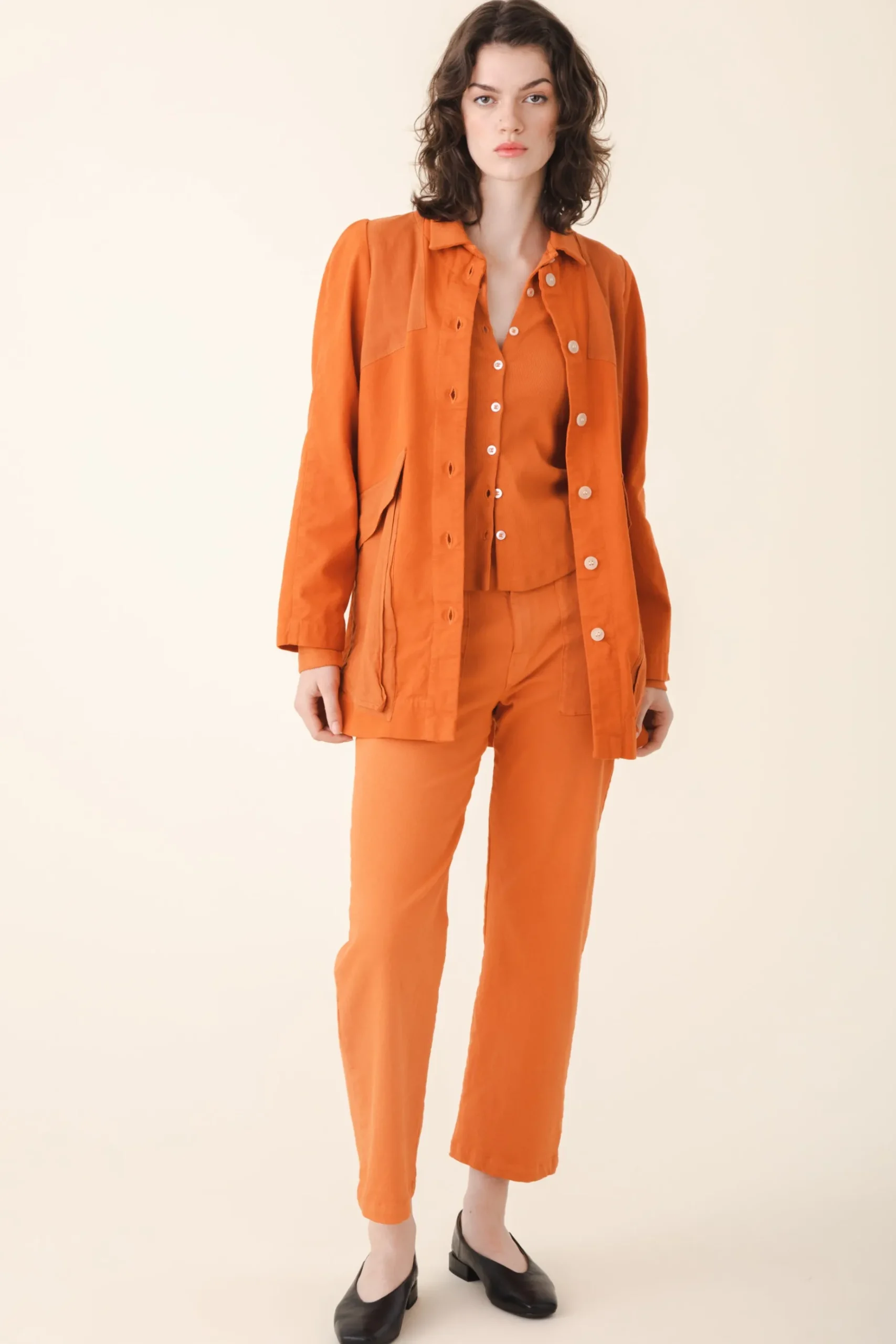 Canvas Touring Jacket in Papaya