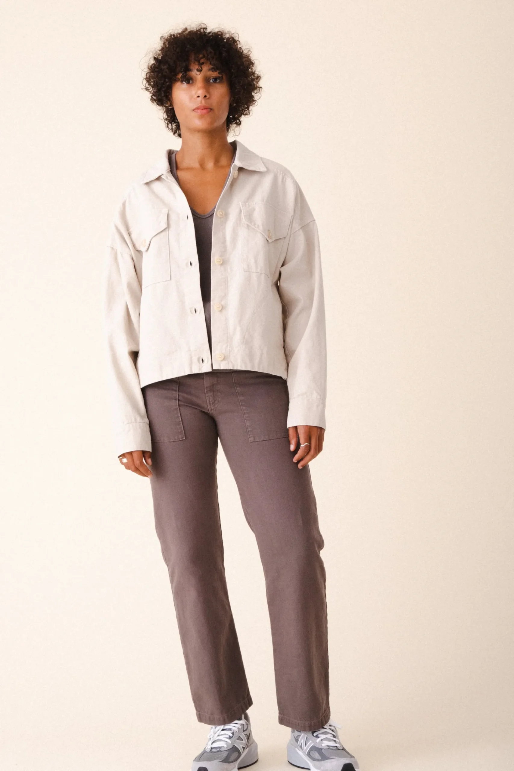 Canvas Utility Jacket in Natural