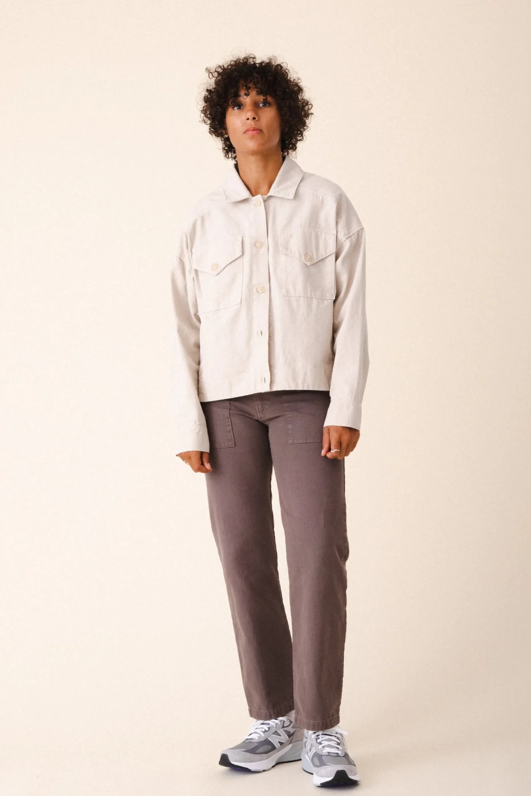 Canvas Utility Jacket in Natural