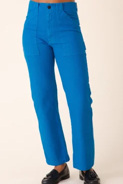 Canvas Utility Pant in French Blue