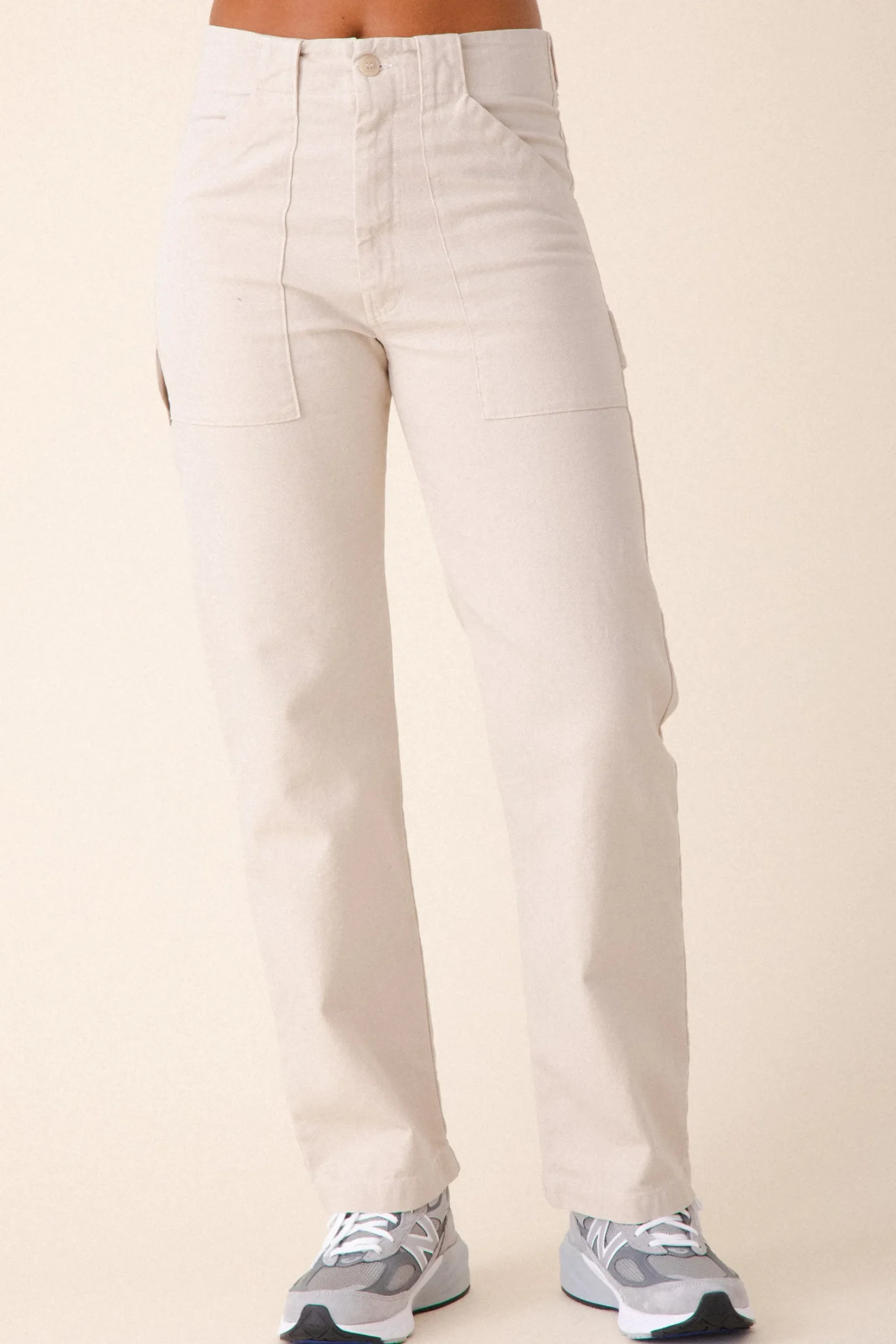 Canvas Utility Pant in Natural