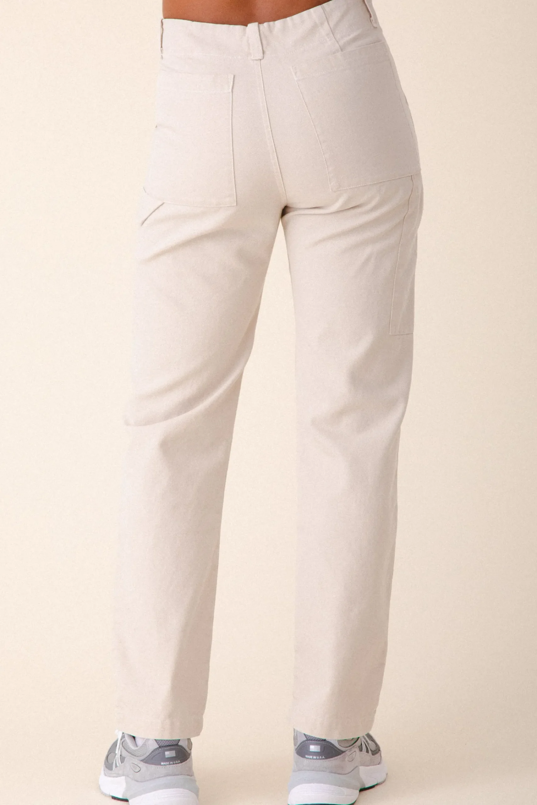 Canvas Utility Pant in Natural