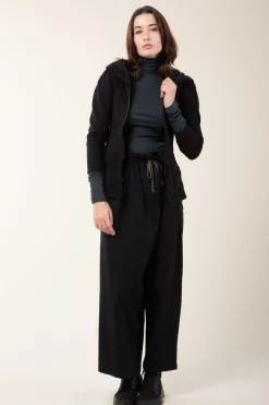 3/4 Cloak Hoodie in Black