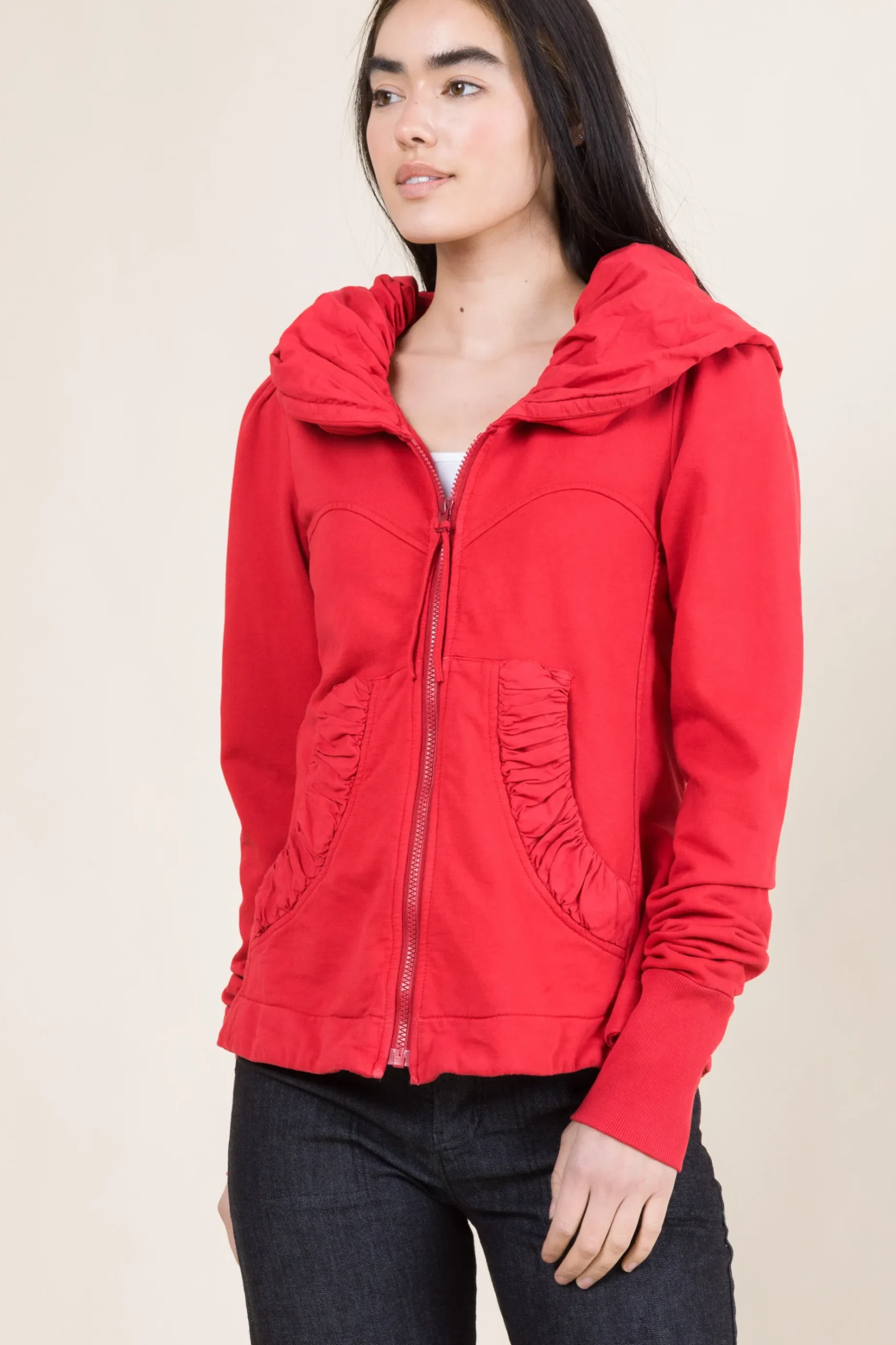Cloak Hoodie in Lipstick