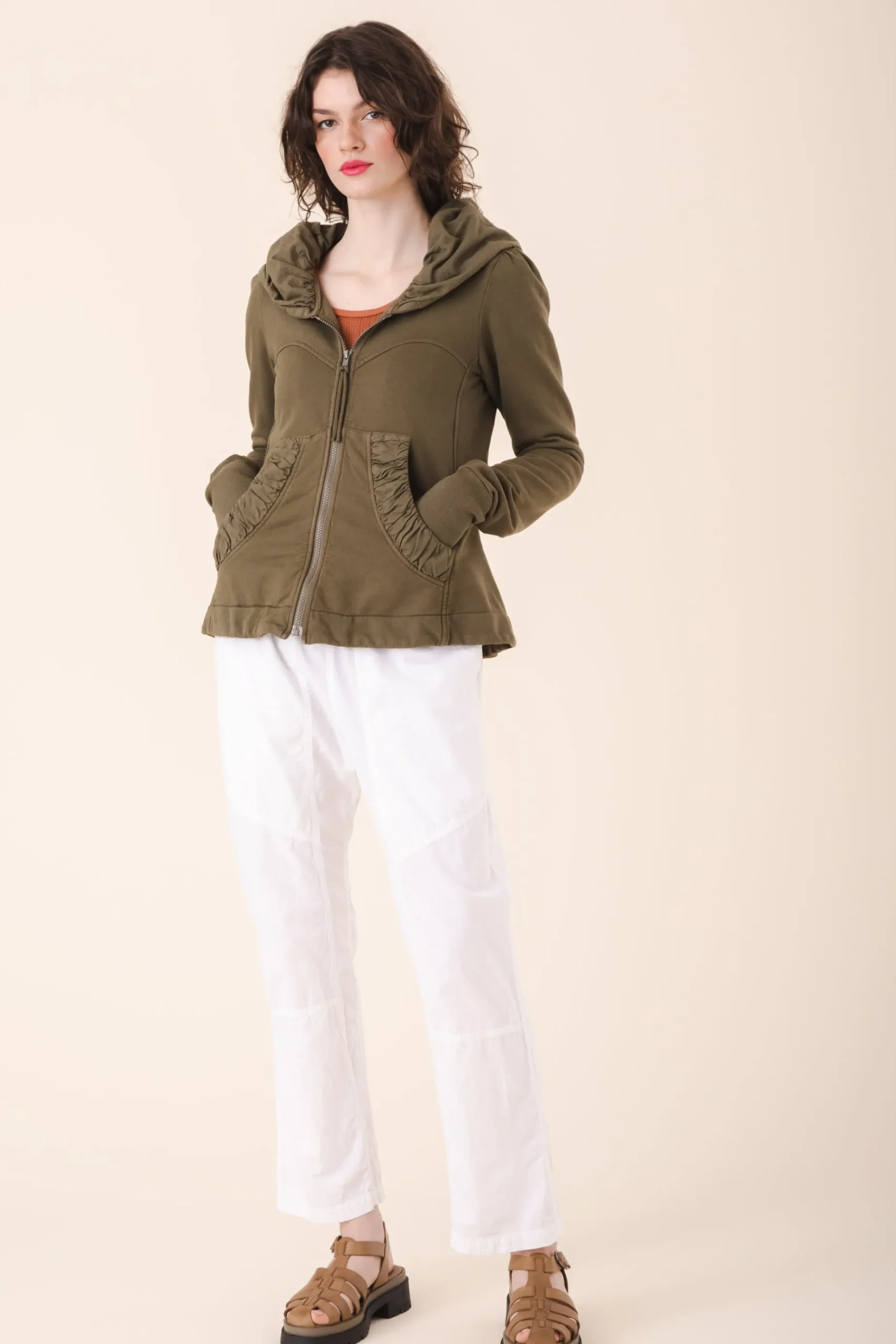 Cloak Hoodie in Moss