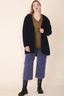 Cord Hover Coat in 12AM