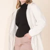 Cord Hover Coat in Oyster