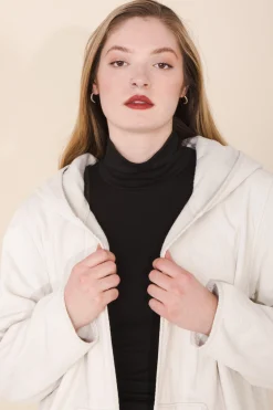 Cord Hover Coat in Oyster