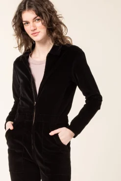 Corduroy Boilersuit in Black
