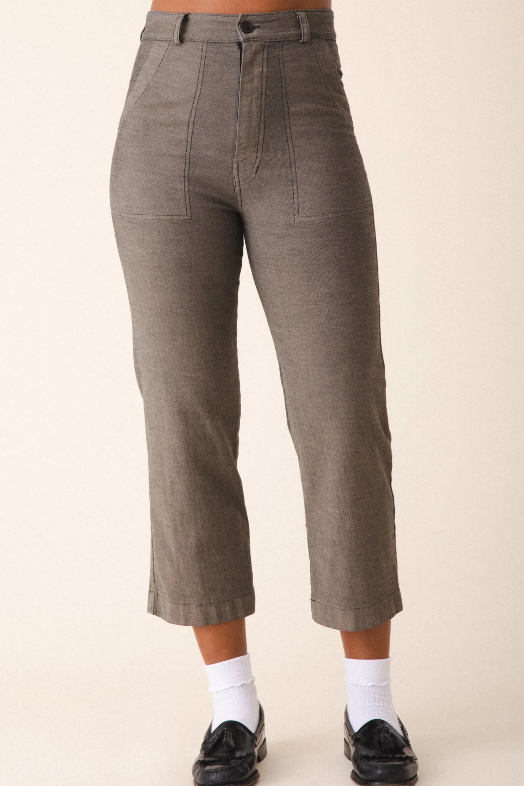 Denim Boiler Pant in Khaki