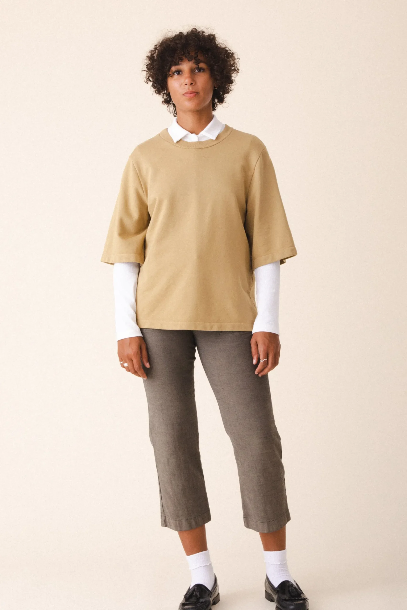 Denim Boiler Pant in Khaki