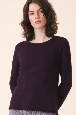 Dressmaker Sweater in Midnight Plum