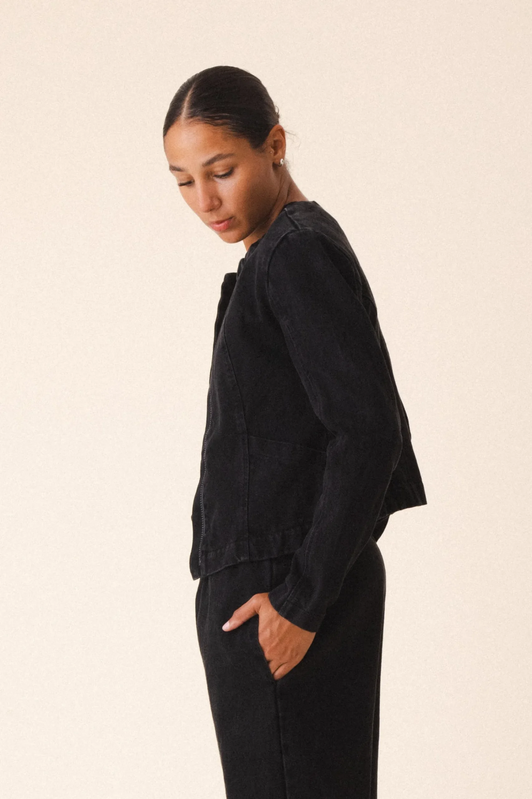 Dune Jacket in Washed Black