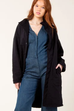 Ecotone Coat in Black
