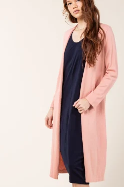 Flute Cardigan in Pink Guava