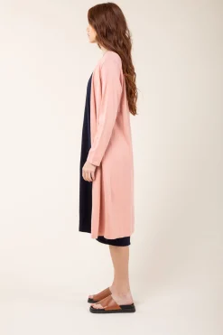 Flute Cardigan in Pink Guava