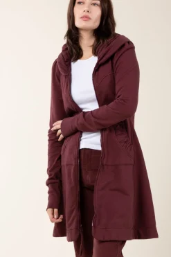 Long Cloak Hoodie in Dahlia