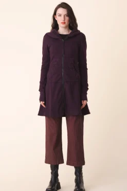 Long Cloak Hoodie in Ink Pot
