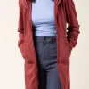 Long Cloak Hoodie in Oxblood