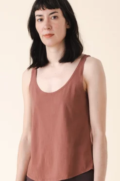 loose tank - organic cotton in teak