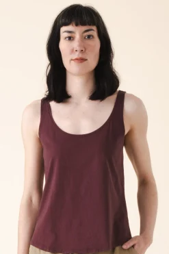 loose tank - organic cotton in sanguine