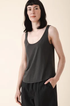 loose tank - organic cotton in dark green