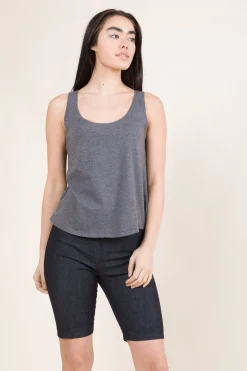 loose tank - organic cotton in gray heather