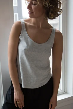 loose tank - organic cotton in heather