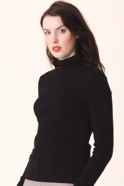 L/S Mockneck in Black