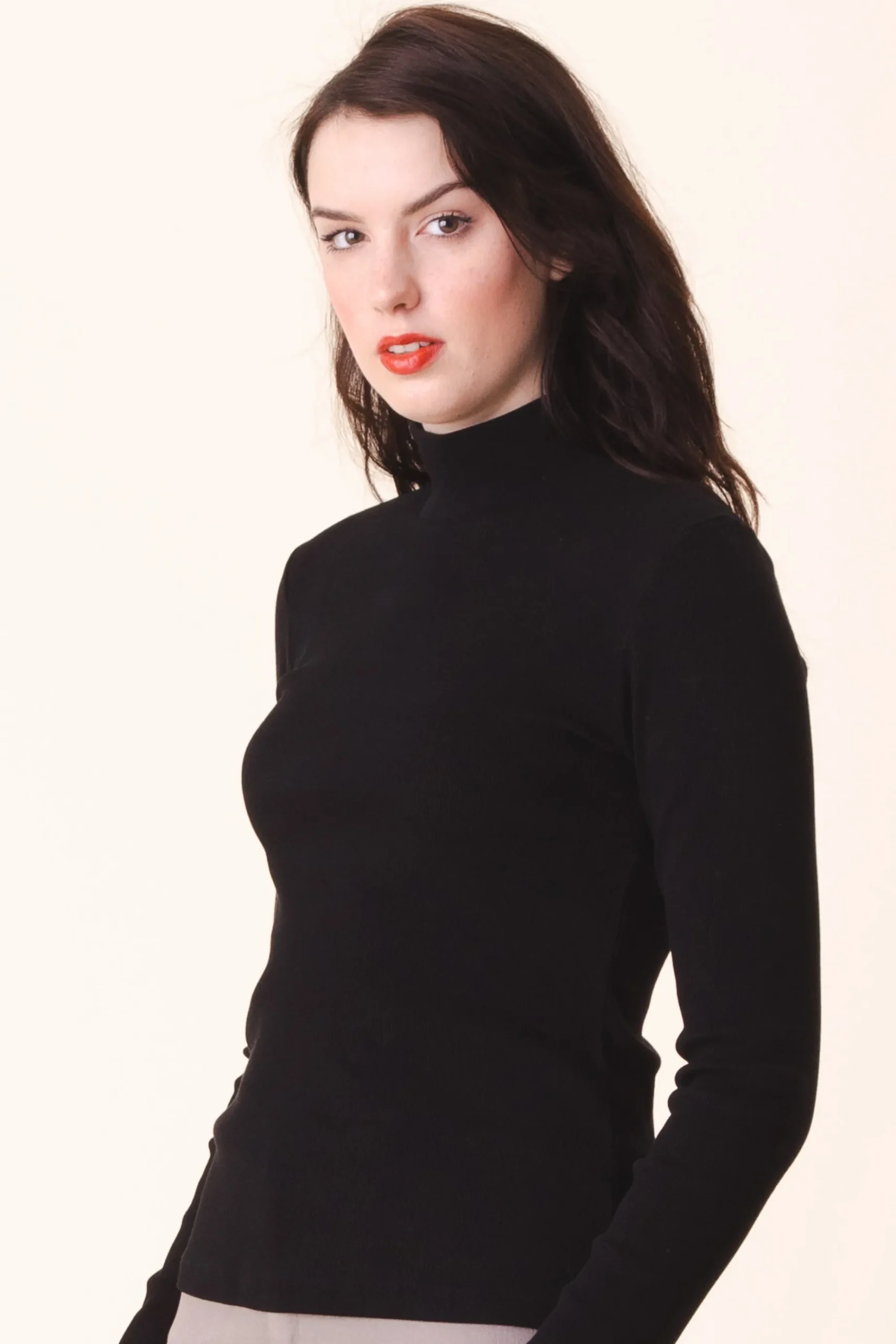 L/S Mockneck in Black