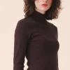 L/S Mockneck in Brown Out