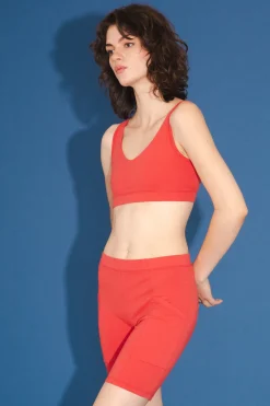 Organic Bra in Cherry