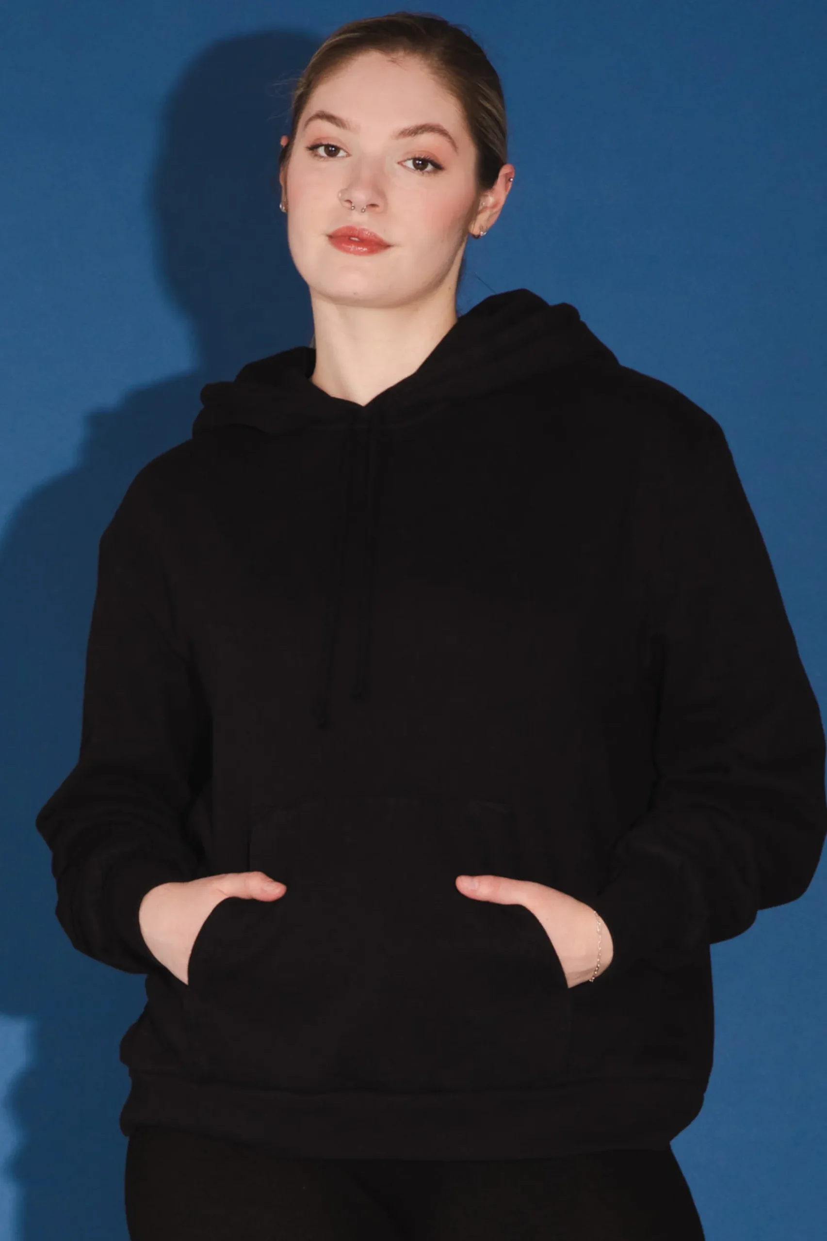 Organic Fleece Sweatshirt in Black