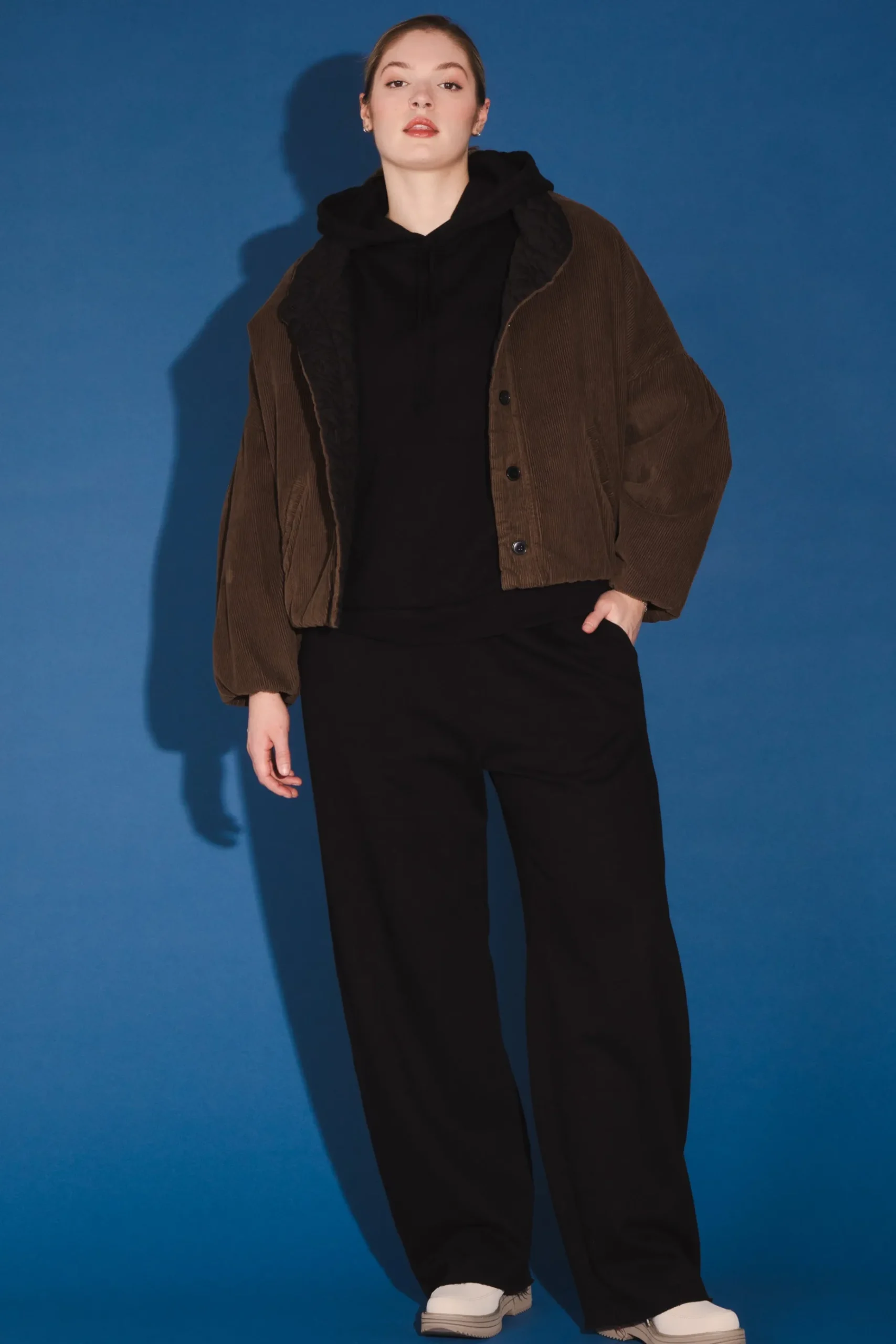 Organic Fleece Sweatshirt in Black