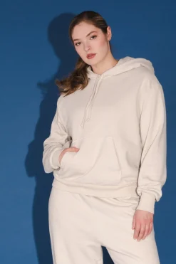 Organic Fleece Sweatshirt in Oyster