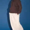 Organic Fleece Sweatskirt in Oyster