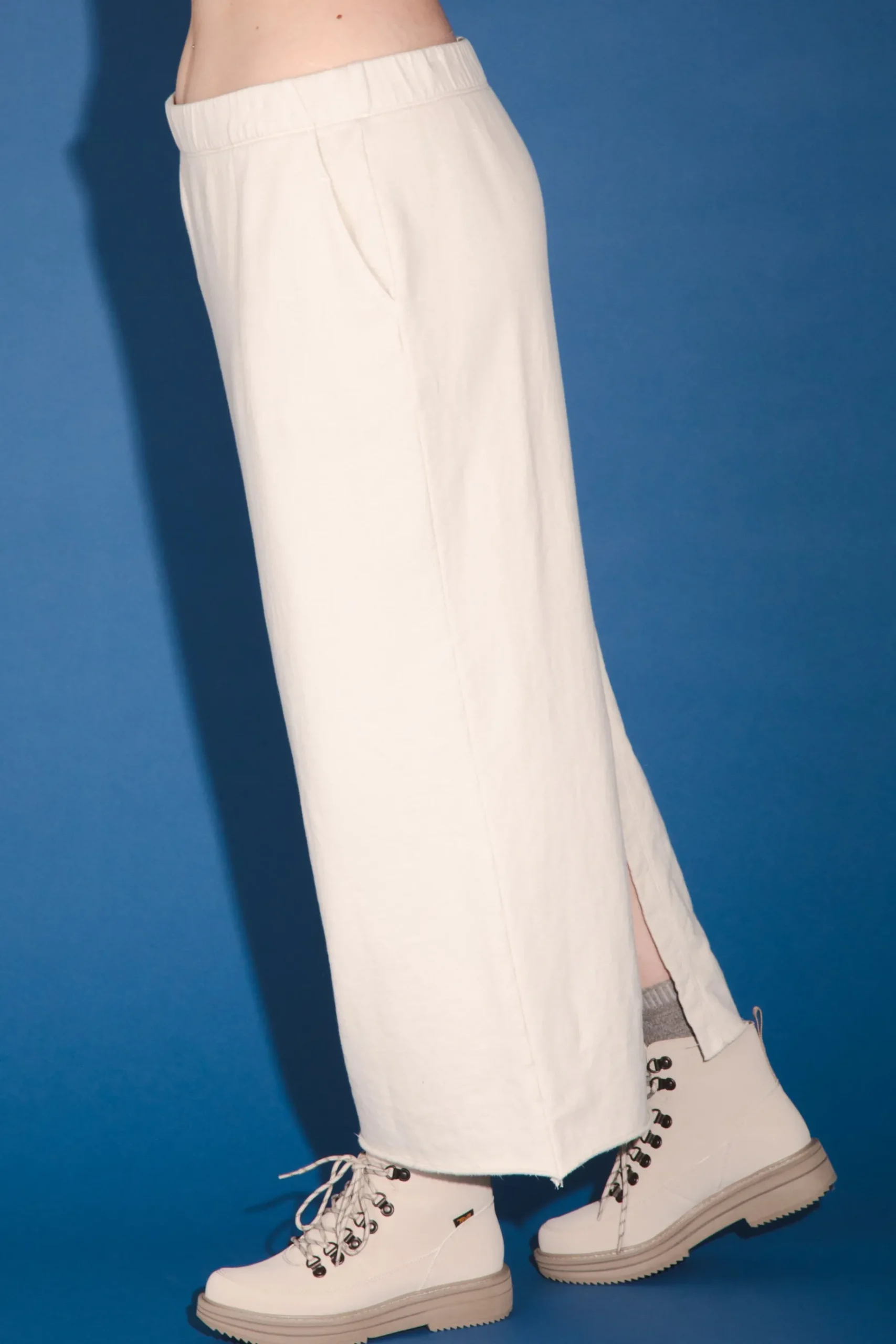 Organic Fleece Sweatskirt in Oyster