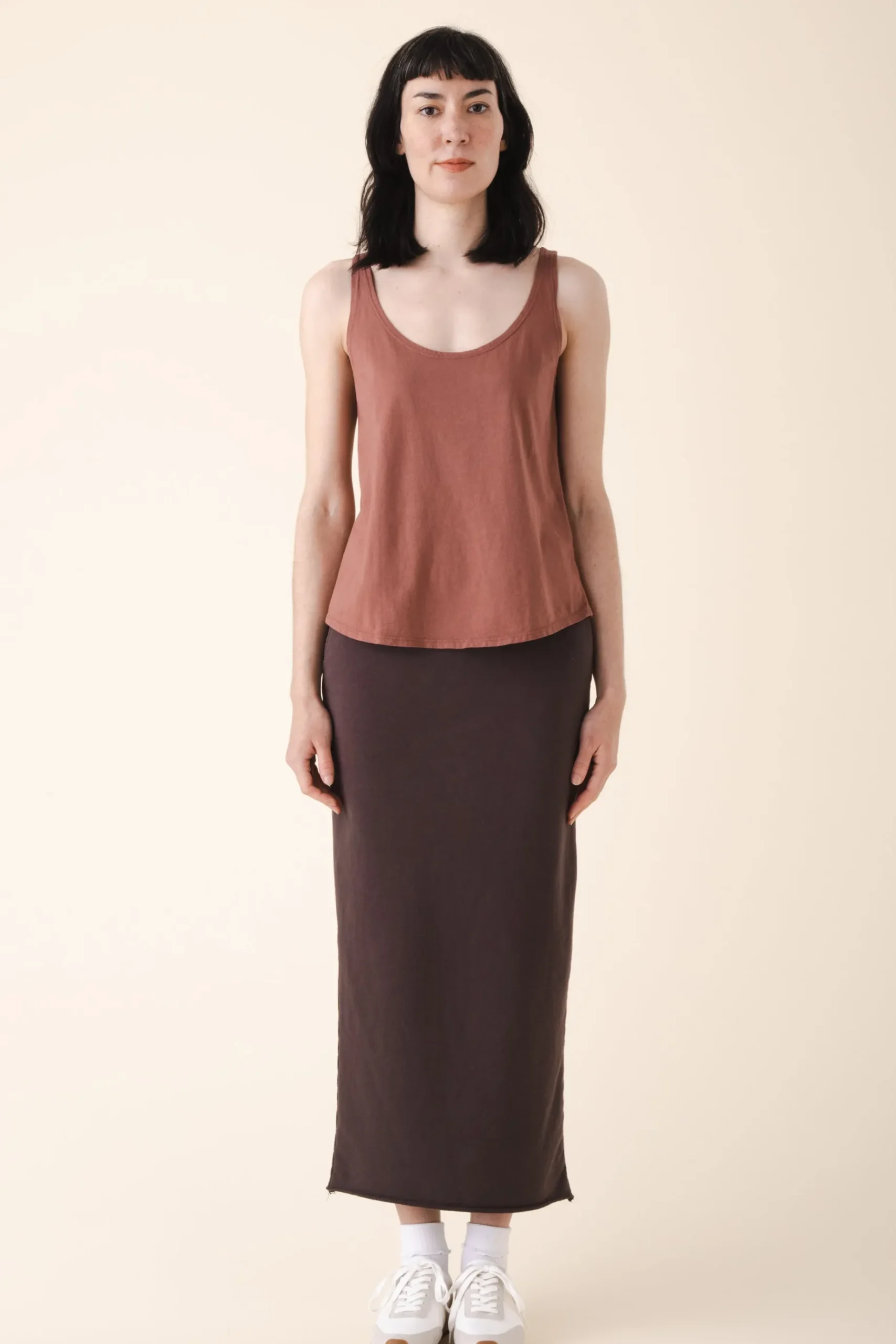 Organic Fleece Sweatskirt in Felt