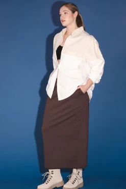 Organic Fleece Sweatskirt in Felt