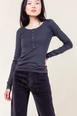 Organic Henley in Graphite