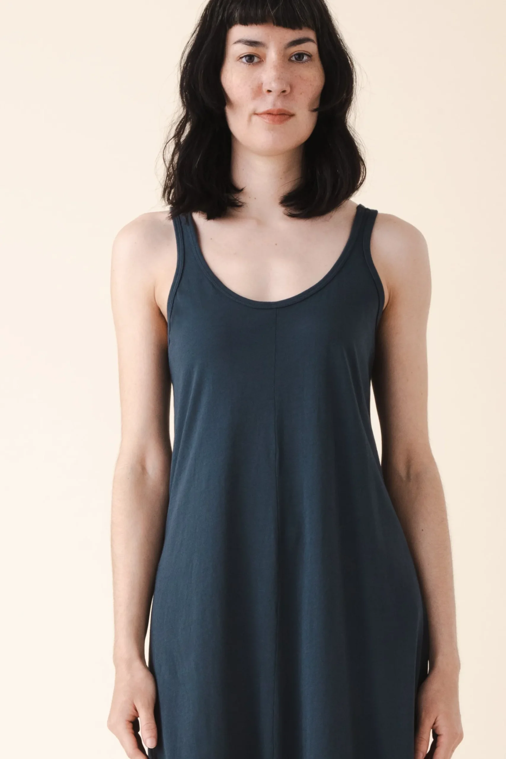 Organic Tank Dress in Atlantic